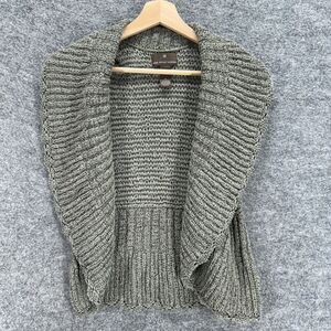 Fenn Wright Manson Cardigan Women S Small Gray Collared Open Front Sleeveless